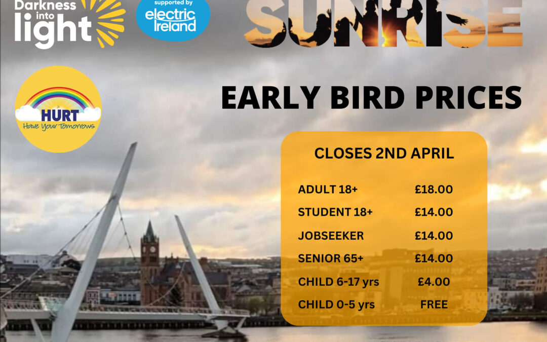 Darkeness Into Light 2024 Early Bird Registration – ends 2nd April!